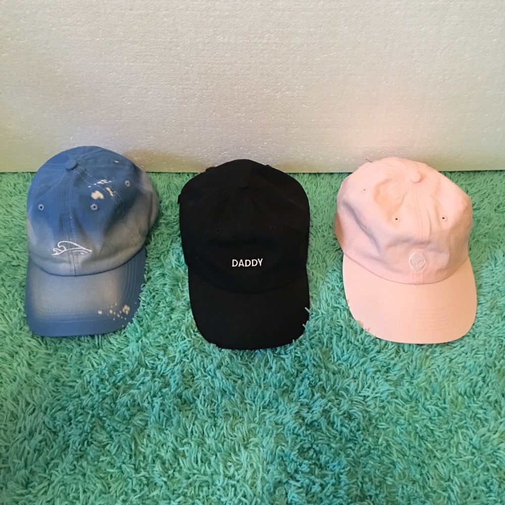 Lot of 2 adorable strapback caps